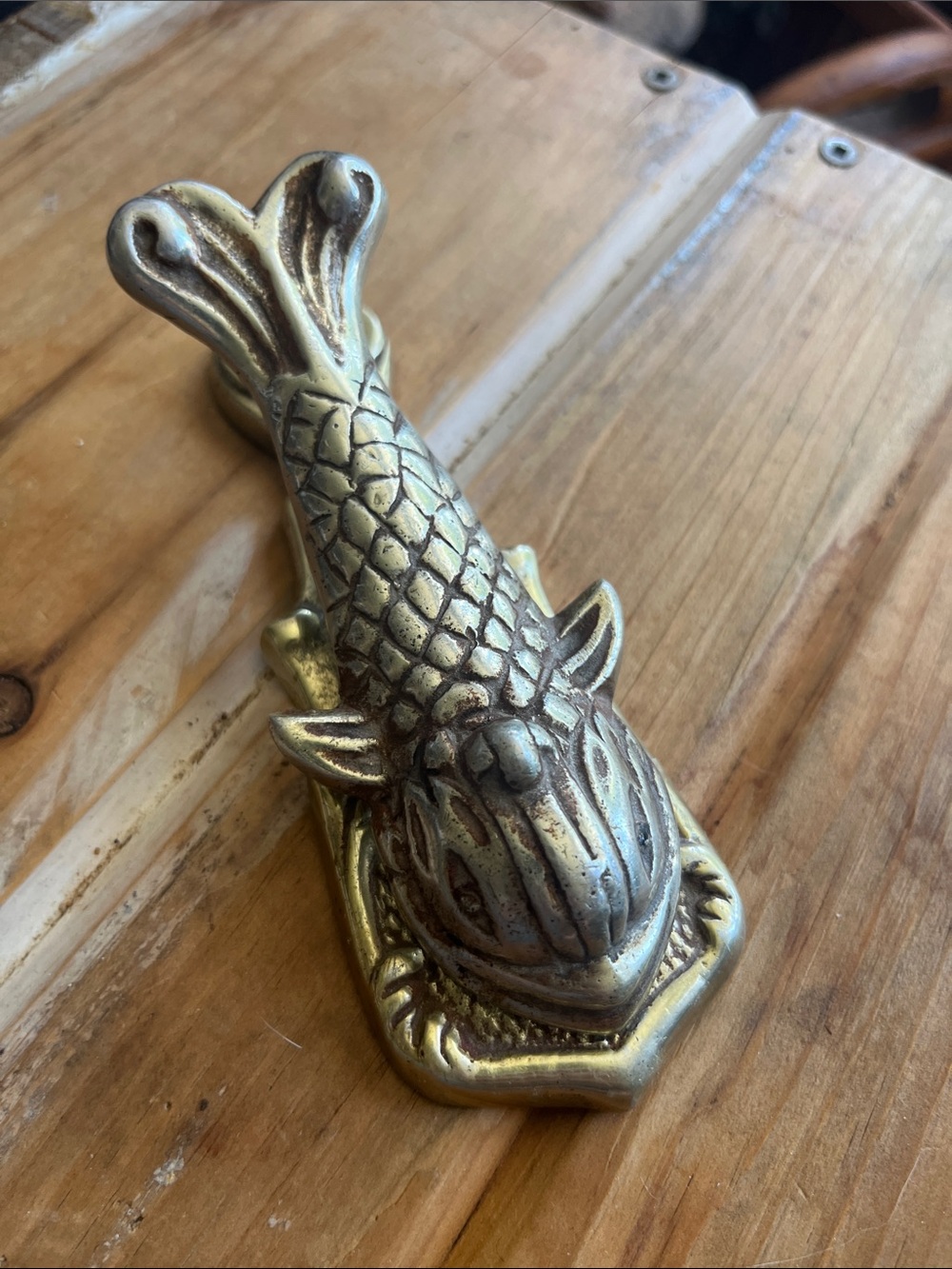 Brass Fish Paper Clip - Vintage-Inspired Koi Design